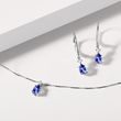 TANSANIT OHRSTECKER MIT DIAMANTEN IN WEISSGOLD - OHRRINGE TANSANIT - OHRRINGE