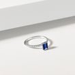 RING MIT SMARAGD, SAPHIR UND DIAMANT AUS WEISSGOLD - VERLOBUNGSRINGE MIT SAPHIR - VERLOBUNGSRINGE