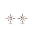 DIAMANTOHRRINGE IN POLARSTERNFORM AUS ROSÉGOLD - OHRRINGE DIAMANT - OHRRINGE