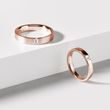 Men's Rose Gold Baguette DIamond Wedding Ring