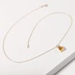 CITRINE AND DIAMOND NECKLACE IN YELLOW GOLD - CITRINE NECKLACES - 