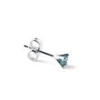 EIN OHRRING AUS WEISSGOLD MIT BLAUEM DIAMANTEN - EINZELNE OHRRINGE - OHRRINGE