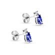 TANZANITE EARRINGS WITH DIAMONDS IN WHITE GOLD - TANZANITE EARRINGS - EARRINGS