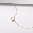 LINKED HEARTS NECKLACE IN 14K ROSE GOLD - ROSE GOLD NECKLACES - NECKLACES