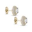 HALO-OHRSTECKER MIT LABORDIAMANTEN IN GELBGOLD - OHRSTECKER DIAMANT - OHRRINGE