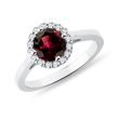 GRANAT RING IN WEISSGOLD - RINGE GRANAT - RINGE