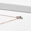 EMERALD NECKLACE IN ROSE GOLD - EMERALD NECKLACES - NECKLACES