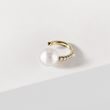 DIAMANTOHRRING AUS GELBGOLD MIT PERLE - EAR CUFFS - OHRRINGE