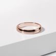 MEN'S ROUND EDGE WEDDING RING IN ROSE GOLD WITH TWO ENGRAVED LINES - RINGS FOR HIM - WEDDING RINGS