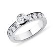 LUXURY BEZEL-SET DIAMOND RING IN WHITE GOLD - DIAMOND ENGAGEMENT RINGS - ENGAGEMENT RINGS