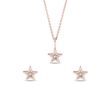PARURE EN OR ROSE AVEC DIAMANTS, MOTIF ÉTOILE - ENSEMBLES DE BIJOUX EN DIAMANT - BIJOUX