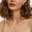 PEARL AND DIAMOND EARRING AND NECKLACE SET IN WHITE GOLD - PEARL SETS - PEARL JEWELRY
