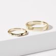 YELLOW GOLD WEDDING RING SET WITH 3 DIAMONDS - YELLOW GOLD WEDDING SETS - WEDDING RINGS