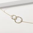 COLLIER EN OR AVEC ANNEAUX ENTRELACÉS - COLLIERS EN OR JAUNE - COLLIERS
