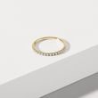 SIMPLE YELLOW GOLD RING WITH DIAMONDS - WOMEN'S WEDDING RINGS - WEDDING RINGS