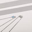 SWISS BLUE TOPAZ NECKLACE IN WHITE GOLD - TOPAZ NECKLACES - 