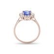 TANSANIT-RING MIT DIAMANTEN IN ROSÉGOLD - RINGE TANSANIT - RINGE