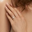 SMARAGD VERLOBUNGSRING AUS 14KT GELBGOLD - RINGE MIT LAB GROWN DIAMANTEN - VERLOBUNGSRINGE