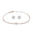 DIAMOND EARRING AND BRACELET SET IN ROSE GOLD - DIAMOND SETS - FINE JEWELRY