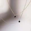 DANCING BLACK DIAMOND NECKLACE IN YELLOW GOLD - DIAMOND NECKLACES - 