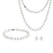 LUXURY PEARL JEWELRY SET IN WHITE GOLD - PEARL SETS - PEARL JEWELRY