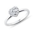 HALO-HERZRING AUS 14 KT WEISSGOLD - VERLOBUNGSRINGE DIAMANTEN - VERLOBUNGSRINGE