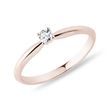 ZARTER VERLOBUNGSRING MIT DIAMANT IN ROSÉGOLD - VERLOBUNGSRINGE MIT BRILLANT - VERLOBUNGSRINGE