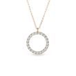 DIAMOND CIRCLE NECKLACE IN YELLOW GOLD - DIAMOND NECKLACES - NECKLACES