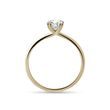 OVAL DOUBLE PRONG LAB GROWN DIAMOND RING IN YELLOW GOLD - RINGS WITH LAB-GROWN DIAMONDS - ENGAGEMENT RINGS