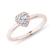 DIAMOND HEART RING IN 14K ROSE GOLD - DIAMOND ENGAGEMENT RINGS - ENGAGEMENT RINGS