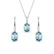 14K WHITE GOLD TOPAZ JEWELRY SET - GEMSTONE SETS - FINE JEWELRY