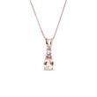 COLLIER EN OR ROSE AVEC MORGANITE ET BRILLANT - COLLIERS AVEC MORGANITE - COLLIERS