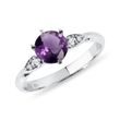PURPLE AMETHYST AND DIAMOND RING IN WHITE GOLD - AMETHYST RINGS{% if category.pathNames[0] != product.category.name %} - {% endif %}