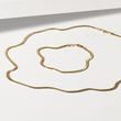 FLACHE 40 CM LANGE SCHLANGENKETTE AUS 14 KT GELBGOLD - GOLDKETTEN - KETTEN