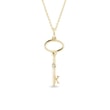 DIAMOND KEY PENDANT IN GOLD - DIAMOND NECKLACES - NECKLACES