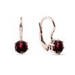 ROUND GARNET EARRINGS IN ROSE GOLD - GARNET EARRINGS{% if category.pathNames[0] != product.category.name %} - {% endif %}