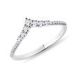 DIAMOND CHEVRON RING IN WHITE GOLD - WOMEN'S WEDDING RINGS - WEDDING RINGS