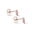 OHRRINGE MIT KNOPFVERSCHLUSS AUS 14 KT ROSÉGOLD - OHRSTECKER DIAMANT - OHRRINGE