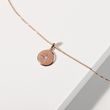 DIAMOND MEDALLION PENDANT IN ROSE GOLD - DIAMOND NECKLACES - NECKLACES