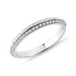 DOUBLE ROW WHITE GOLD DIAMOND WEDDING BAND - WOMEN'S WEDDING RINGS - WEDDING RINGS