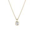 BEZEL DIAMOND PENDANT IN YELLOW GOLD - DIAMOND NECKLACES - NECKLACES