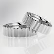 MEN'S WHITE GOLD FLUTED RING - RINGS FOR HIM - WEDDING RINGS