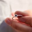 Black Diamond Gold Engagement Ring