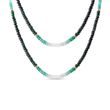 Colored emerald necklace in yellow gold