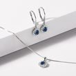 SAPPHIRE JEWELRY SET IN WHITE GOLD - JEWELRY SETS - FINE JEWELRY