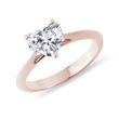 PIERŚCIONEK Z 1,0 KT DIAMENTEM LABORATORYJNYM W KSZTAŁCIE SERCA W RÓŻOWYM ZŁOCIE - PIERŚCIONKI Z LAB GROWN DIAMENTAMI - PIERŚCIONKI ZARĘCZYNOWE