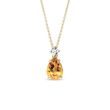 CITRINE AND DIAMOND NECKLACE IN YELLOW GOLD - CITRINE NECKLACES - NECKLACES