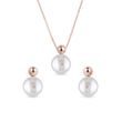 MODERN PEARL JEWELRY SET IN ROSE GOLD - JEWELRY SETS - FINE JEWELRY