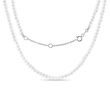 HALSKETTE MIT KLEINEN PERLEN AUS 14 KT WEISSGOLD - PERLEN KETTEN - PERLEN