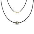 TAHITI-PERLENKETTE MIT DIAMANTEN - MINERALKETTEN - KETTEN
